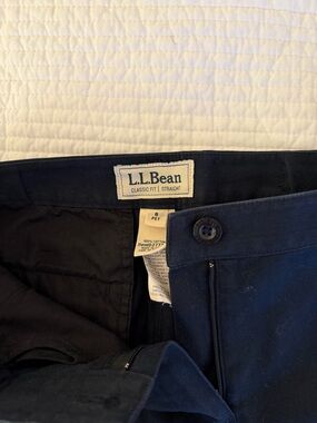 L.L.Bean Navy Classic Adjustable Pants